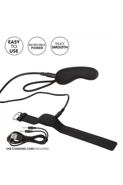 Черное виброяйцо с браслетом-пультом Wristband Remote Curve Черное виброяйцо с браслетом-пультом Wristband Remote Curve