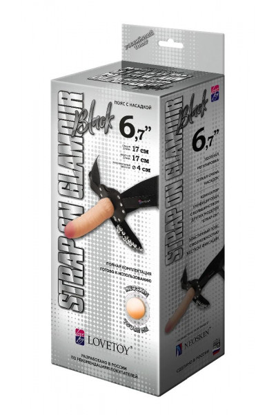 Пояс-трусики с насадкой Glamour - 17 см. Пояс-трусики с насадкой Glamour - 17 см.