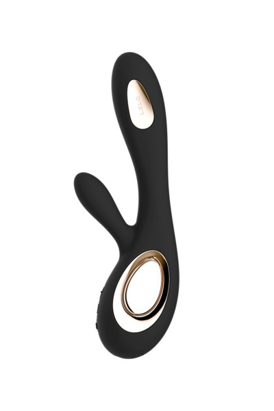 Черный вибратор-кролик Lelo Soraya Wave - 21,8 см. Черный вибратор-кролик Lelo Soraya Wave - 21,8 см.