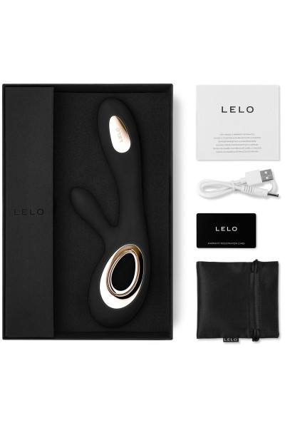 Черный вибратор-кролик Lelo Soraya Wave - 21,8 см. Черный вибратор-кролик Lelo Soraya Wave - 21,8 см.
