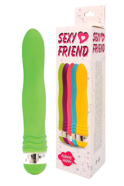 Салатовый эргономичный вибратор Sexy Friend - 17,5 см. Салатовый эргономичный вибратор Sexy Friend - 17,5 см.