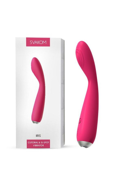 Ярко-розовый G-стимулятор IRIS Clitoral G-spot Vibrator - 18 см. Ярко-розовый G-стимулятор IRIS Clitoral G-spot Vibrator - 18 см.
