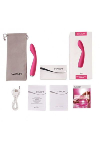 Ярко-розовый G-стимулятор IRIS Clitoral G-spot Vibrator - 18 см. Ярко-розовый G-стимулятор IRIS Clitoral G-spot Vibrator - 18 см.