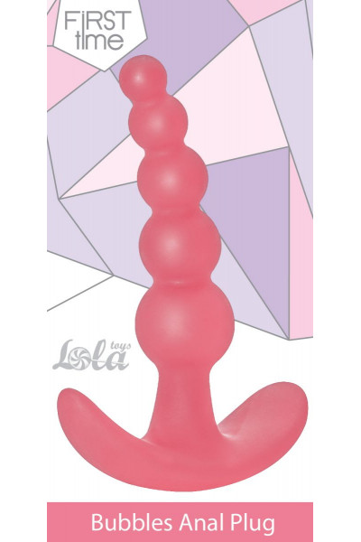Розовая анальная пробка Bubbles Anal Plug - 11,5 см. Розовая анальная пробка Bubbles Anal Plug - 11,5 см.