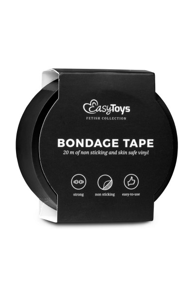 Черная лента для бондажа Easytoys Bondage Tape - 20 м. Черная лента для бондажа Easytoys Bondage Tape - 20 м.