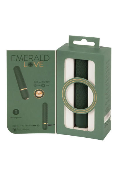 Зеленый мини-вибратор Luxurious Bullet Vibrator - 12,6 см. Зеленый мини-вибратор Luxurious Bullet Vibrator - 12,6 см.