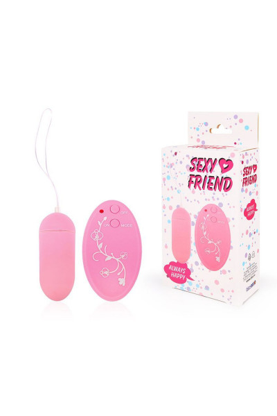 Розовое виброяйцо Sexy Friend с 10 режимами вибрации Розовое виброяйцо Sexy Friend с 10 режимами вибрации