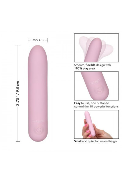 Розовый гибкий мини-вибратор #CharmMe - 9,5 см. Розовый гибкий мини-вибратор #CharmMe - 9,5 см.