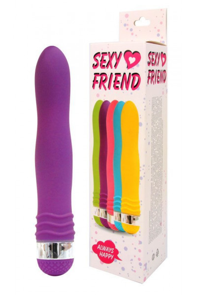 Фиолетовый эргономичный вибратор Sexy Friend - 17,5 см. Фиолетовый эргономичный вибратор Sexy Friend - 17,5 см.