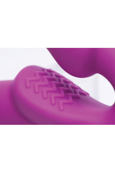 Ярко-розовый безремневой вибрострапон Evoke Vibrating Strapless Silicone Strap-on Dildo Ярко-розовый безремневой вибрострапон Evoke Vibrating Strapless Silicone Strap-on Dildo
