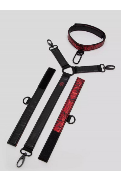 Ошейник с наручниками Reversible Faux Leather Collar and Wrist Ошейник с наручниками Reversible Faux Leather Collar and Wrist