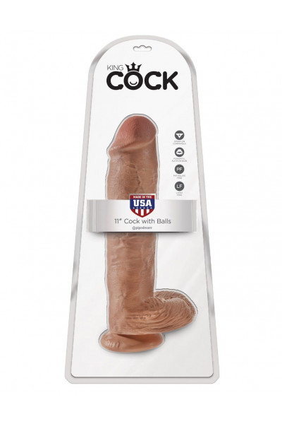 Фалоимитатор-мулат на присоске 11 Cock with Balls - 28 см. Фалоимитатор-мулат на присоске 11 Cock with Balls - 28 см.