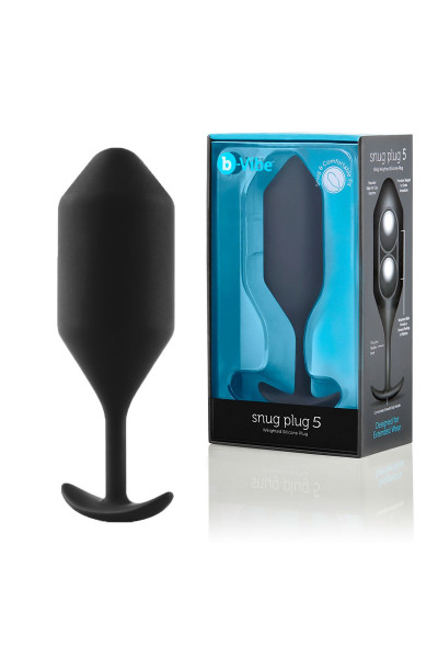 Чёрная пробка для ношения B-vibe Snug Plug 5 - 14 см. Чёрная пробка для ношения B-vibe Snug Plug 5 - 14 см.
