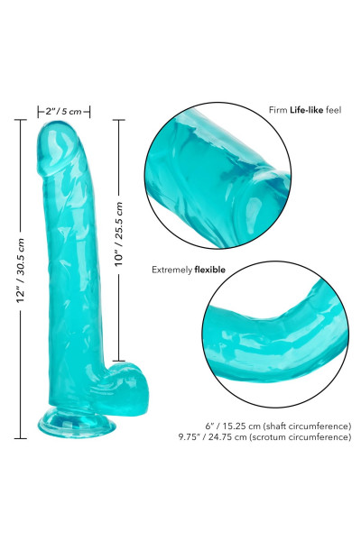 Аквамариновый фаллоимитатор-гигант Size Queen 10 - 30,5 см. Аквамариновый фаллоимитатор-гигант Size Queen 10 - 30,5 см.