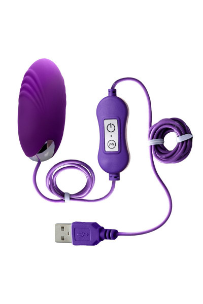 Фиолетовое виброяйцо с пультом управления A-Toys Cony, работающее от USB Фиолетовое виброяйцо с пультом управления A-Toys Cony, работающее от USB