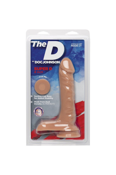 Телесный фаллоимитатор с мошонкой на присоске The D Super D 8 Vanilla - 20,3 см. Телесный фаллоимитатор с мошонкой на присоске The D Super D 8 Vanilla - 20,3 см.