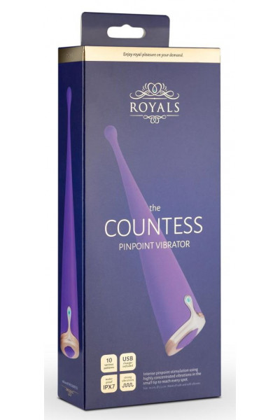 Фиолетовый клиторальный вибратор The Countess Pinpoint Vibrator - 19 см. Фиолетовый клиторальный вибратор The Countess Pinpoint Vibrator - 19 см.