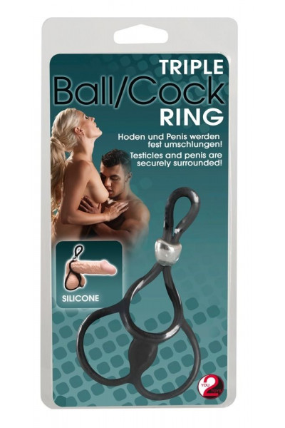 Лассо с подхватом мошонки Triple Ball-und Cockring Лассо с подхватом мошонки Triple Ball-und Cockring