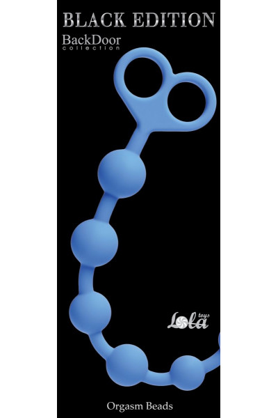 Голубая анальная цепочка Orgasm Beads - 33,5 см. Голубая анальная цепочка Orgasm Beads - 33,5 см.