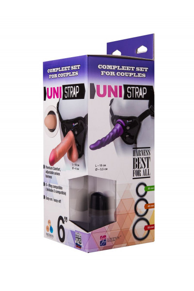 Трусики Harness с двумя насадками UNI strap - 17,5 и 18 см. Трусики Harness с двумя насадками UNI strap - 17,5 и 18 см.