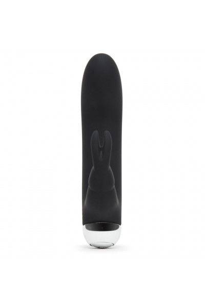Черный вибратор с клиторальным отростком Greedy Girl Mini Rabbit Vibrator - 14 см. Черный вибратор с клиторальным отростком Greedy Girl Mini Rabbit Vibrator - 14 см.