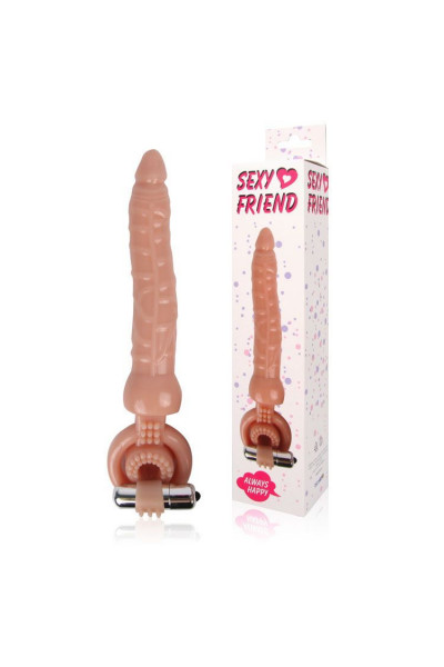 Телесная насадка на член Sexy Friend для двойного проникновения - 18 см. Телесная насадка на член Sexy Friend для двойного проникновения - 18 см.