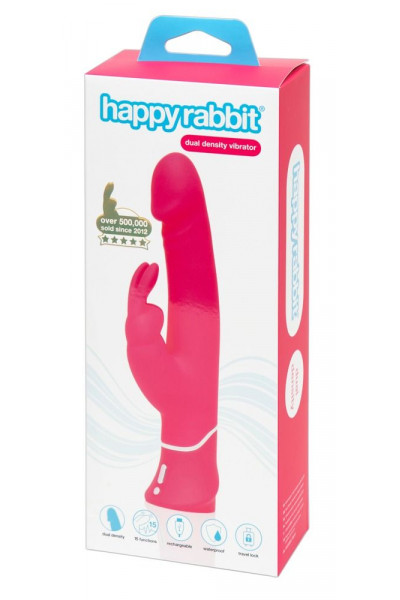 Розовый вибратор-кролик Realistic Dual Density Rechargeable Rabbit Vibrator - 25,5 см. Розовый вибратор-кролик Realistic Dual Density Rechargeable Rabbit Vibrator - 25,5 см.
