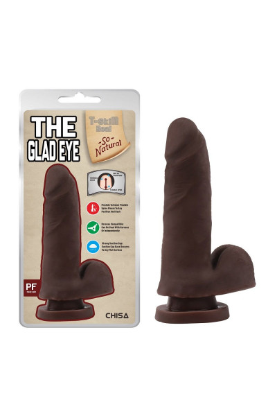 Коричневый фаллоимитатор The Glad Eye - 15 см. Коричневый фаллоимитатор The Glad Eye - 15 см.