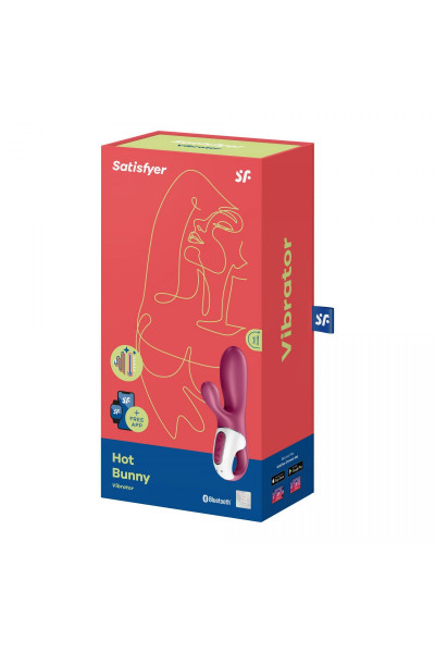 Малиновый вибратор-кролик Hot Bunny с функцией нагрева - 17,5 см. Малиновый вибратор-кролик Hot Bunny с функцией нагрева - 17,5 см.