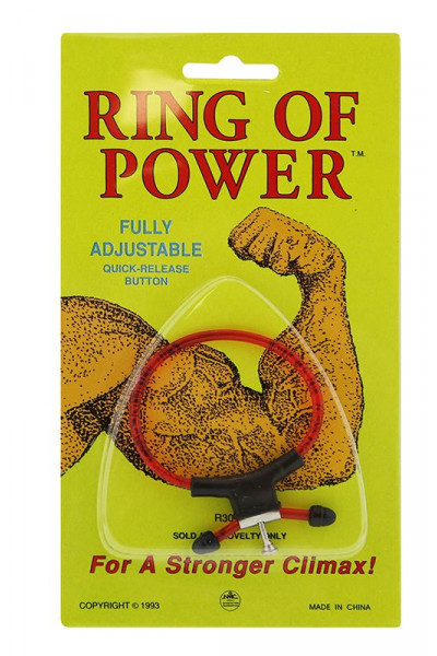 Красно-чёрное эрекционное кольцо с утяжкой RING OF POWER ADJUSTABLE RING Красно-чёрное эрекционное кольцо с утяжкой RING OF POWER ADJUSTABLE RING