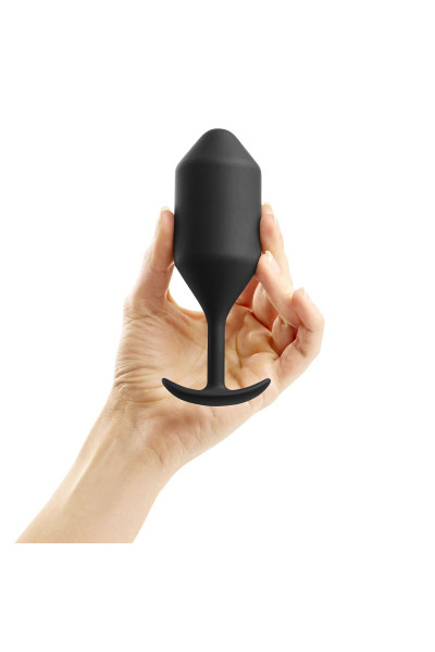 Чёрная пробка для ношения B-vibe Snug Plug 4 - 14 см. Чёрная пробка для ношения B-vibe Snug Plug 4 - 14 см.