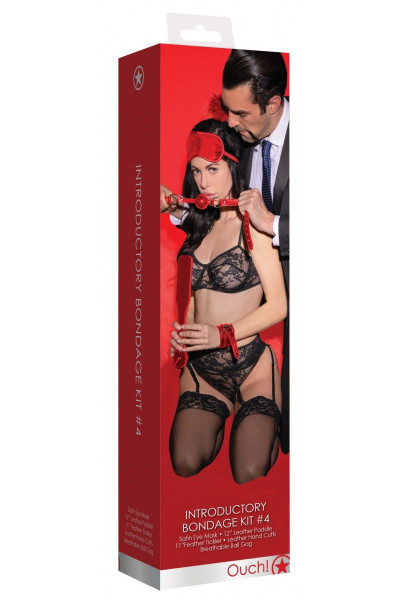 Красный игровой набор БДСМ Introductory Bondage Kit №4 Красный игровой набор БДСМ Introductory Bondage Kit №4