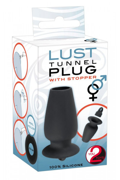 Пробка-туннель с заглушкой Lust Tunnel Plug with Stopper Пробка-туннель с заглушкой Lust Tunnel Plug with Stopper