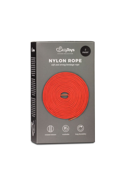Красная веревка для связывания Nylon Rope - 5 м. Красная веревка для связывания Nylon Rope - 5 м.