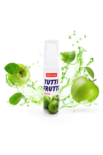 Гель-смазка Tutti-frutti с яблочным вкусом - 30 гр. Гель-смазка Tutti-frutti с яблочным вкусом - 30 гр.