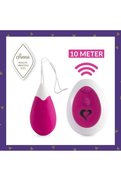 Розовое виброяйцо на радиоуправлении Anna Vibrating Egg Remote Розовое виброяйцо на радиоуправлении Anna Vibrating Egg Remote