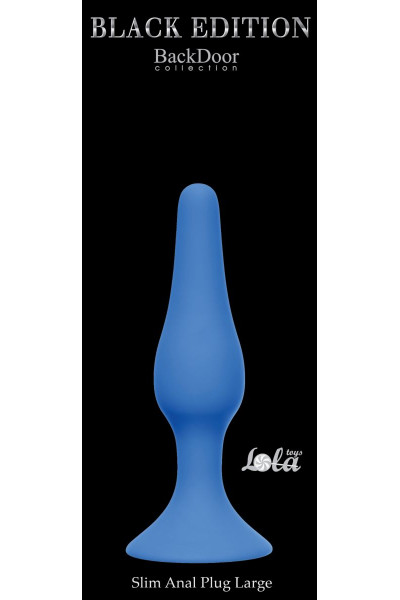 Синяя анальная пробка Slim Anal Plug Large - 12,5 см. Синяя анальная пробка Slim Anal Plug Large - 12,5 см.
