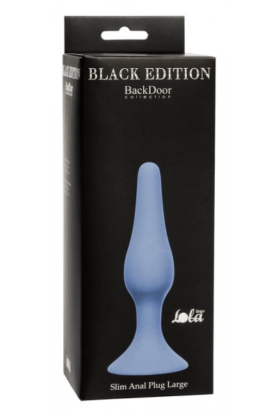 Синяя анальная пробка Slim Anal Plug Large - 12,5 см. Синяя анальная пробка Slim Anal Plug Large - 12,5 см.