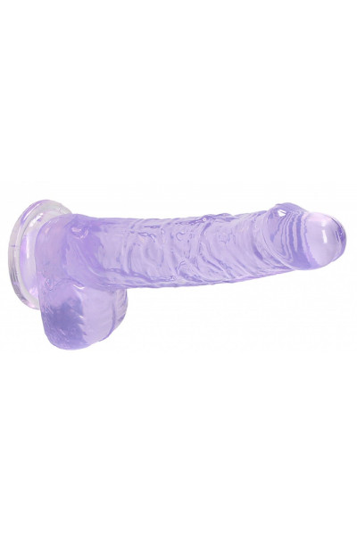 Фиолетовый фаллоимитатор Realrock Crystal Clear 9 inch - 25 см. Фиолетовый фаллоимитатор Realrock Crystal Clear 9 inch - 25 см.