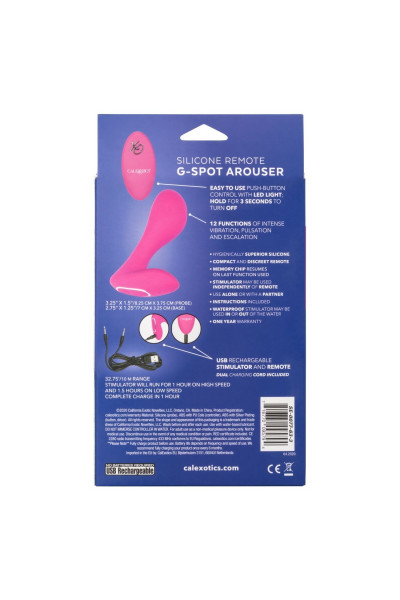 Розовый массажер G-точки Remote G Spot Arouser - 10,75 см. Розовый массажер G-точки Remote G Spot Arouser - 10,75 см.
