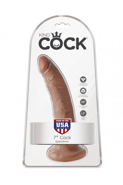 Фаллоимитатор-мулат с присоской 7 Cock - 17,8 см. Фаллоимитатор-мулат с присоской 7 Cock - 17,8 см.