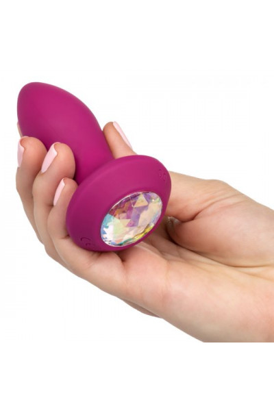 Фиолетовая анальная вибропробка с кристаллом Vibrating Petite Crystal Probe - 9,5 см. Фиолетовая анальная вибропробка с кристаллом Vibrating Petite Crystal Probe - 9,5 см.