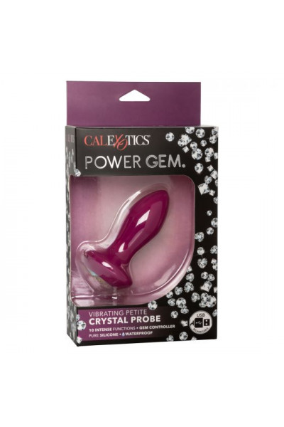 Фиолетовая анальная вибропробка с кристаллом Vibrating Petite Crystal Probe - 9,5 см. Фиолетовая анальная вибропробка с кристаллом Vibrating Petite Crystal Probe - 9,5 см.
