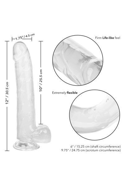 Прозрачный фаллоимитатор-гигант Size Queen 10 - 30,5 см. Прозрачный фаллоимитатор-гигант Size Queen 10 - 30,5 см.