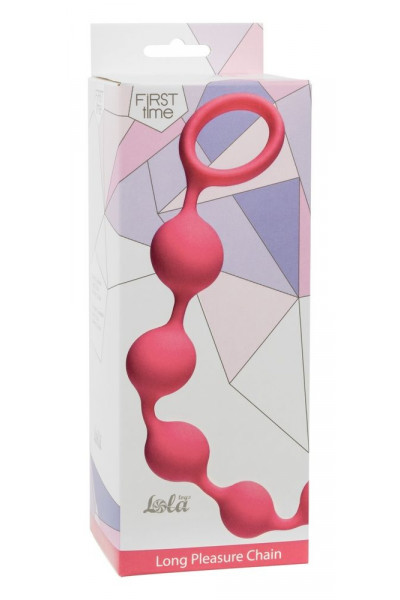 Розовая анальная цепочка Long Pleasure Chain - 35 см. Розовая анальная цепочка Long Pleasure Chain - 35 см.