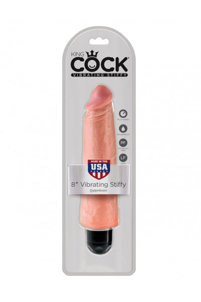 Телесный вибратор-реалистик 8 Vibrating Stiffy - 24,8 см. Телесный вибратор-реалистик 8 Vibrating Stiffy - 24,8 см.
