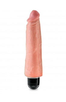 Телесный вибратор-реалистик 8 Vibrating Stiffy - 24,8 см.