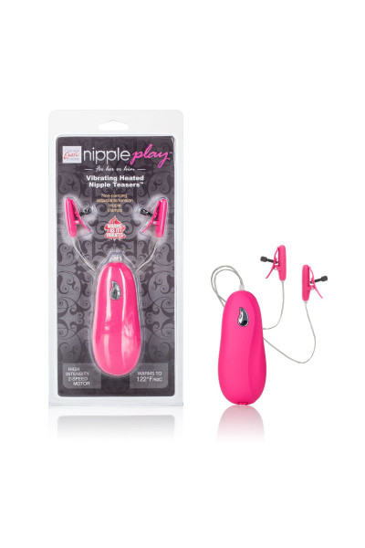 Розовые зажимы на соски с нагревательным эффектом с вибрацией Heated Nipple Teasers Розовые зажимы на соски с нагревательным эффектом с вибрацией Heated Nipple Teasers