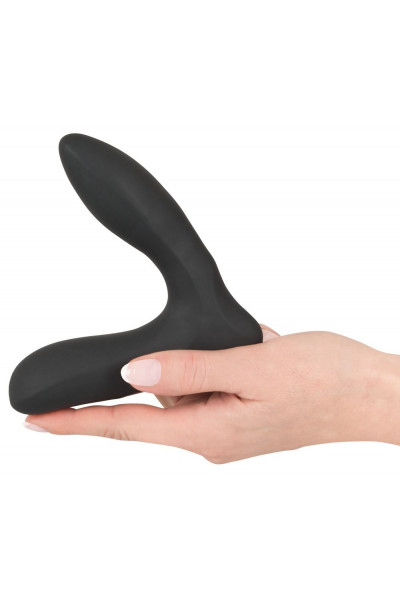 Черная анальная втулка с вибрацией и функцией расширения Inflatable Vibrating Prostate Plug Черная анальная втулка с вибрацией и функцией расширения Inflatable Vibrating Prostate Plug