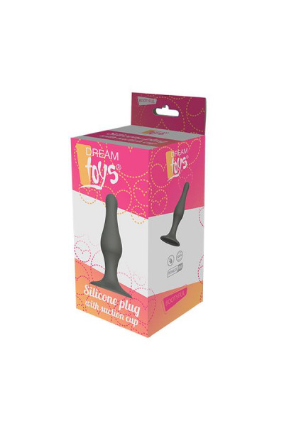 Серый удлиненный анальный стимулятор PLUG WITH SUCTION CUP - 12,7 см. Серый удлиненный анальный стимулятор PLUG WITH SUCTION CUP - 12,7 см.
